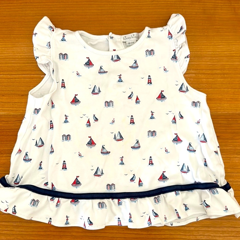 Kissy Kissy Sailboat Classic Swing Top, 18-24 months
